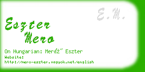 eszter mero business card